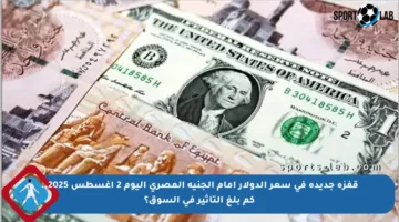 قفزة جديدة في سعر الدولار أمام الجنيه المصري اليوم 2 أغسطس 2025.. كم بلغ التأثير في السوق؟